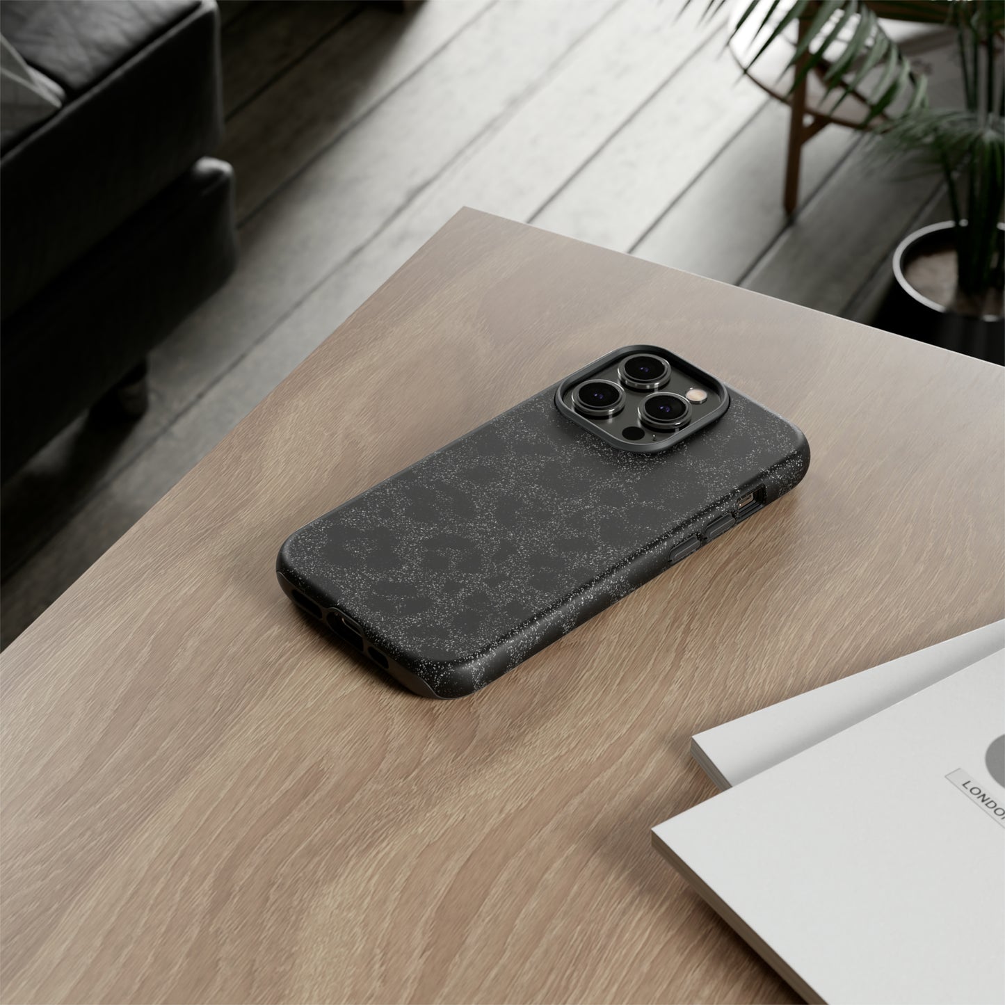 Black Leopard Print Case