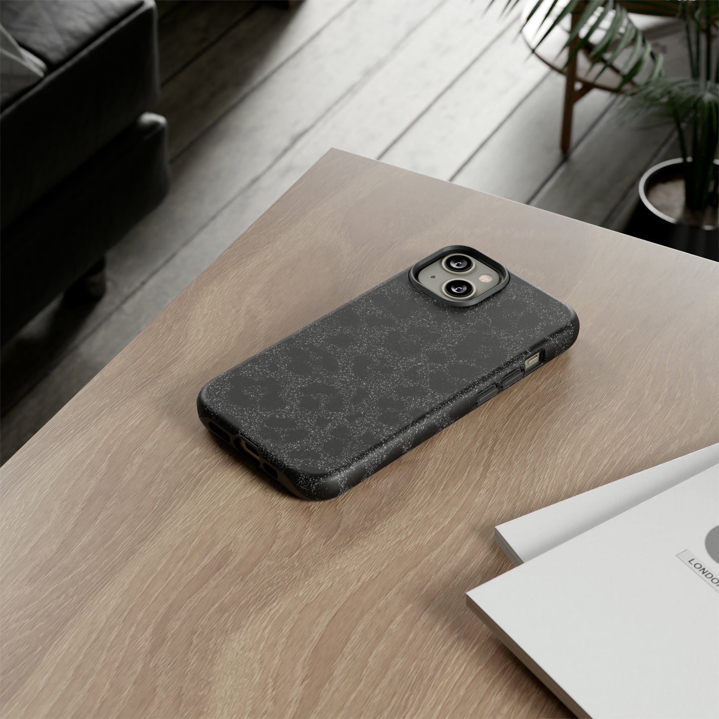 Black Leopard Print Case