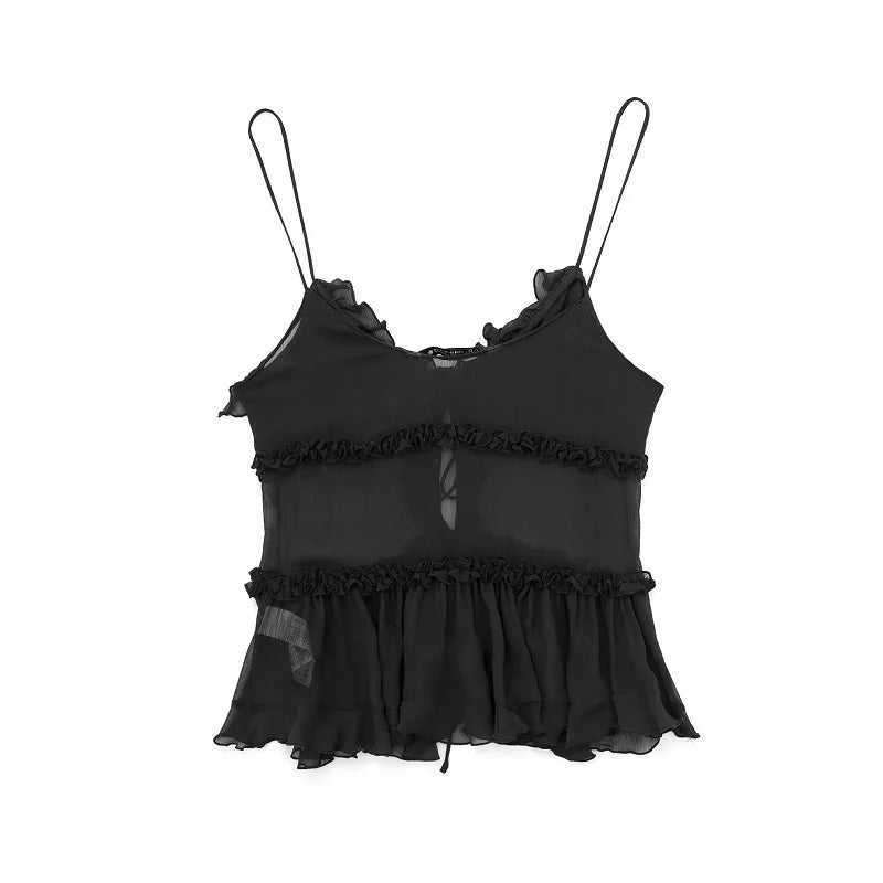 Ruffle Crop Top Camisole