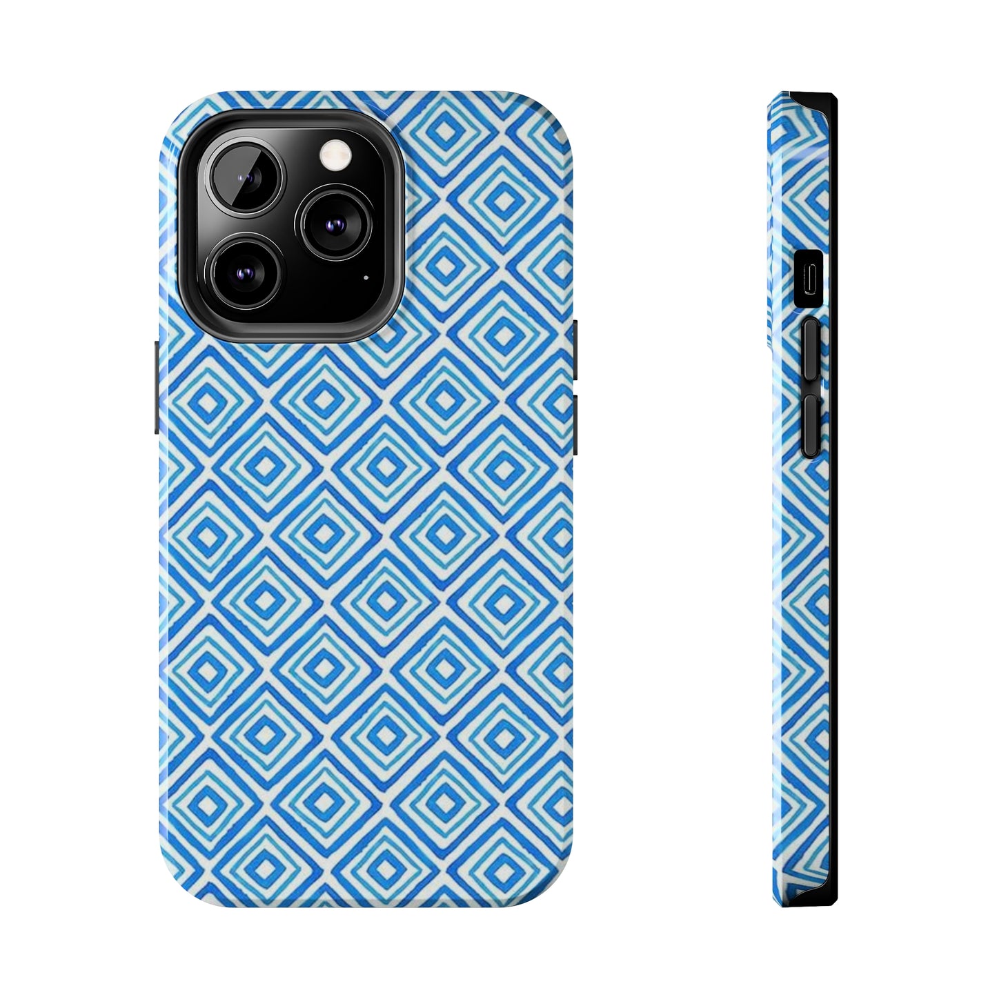 Light Blue and White Square Case