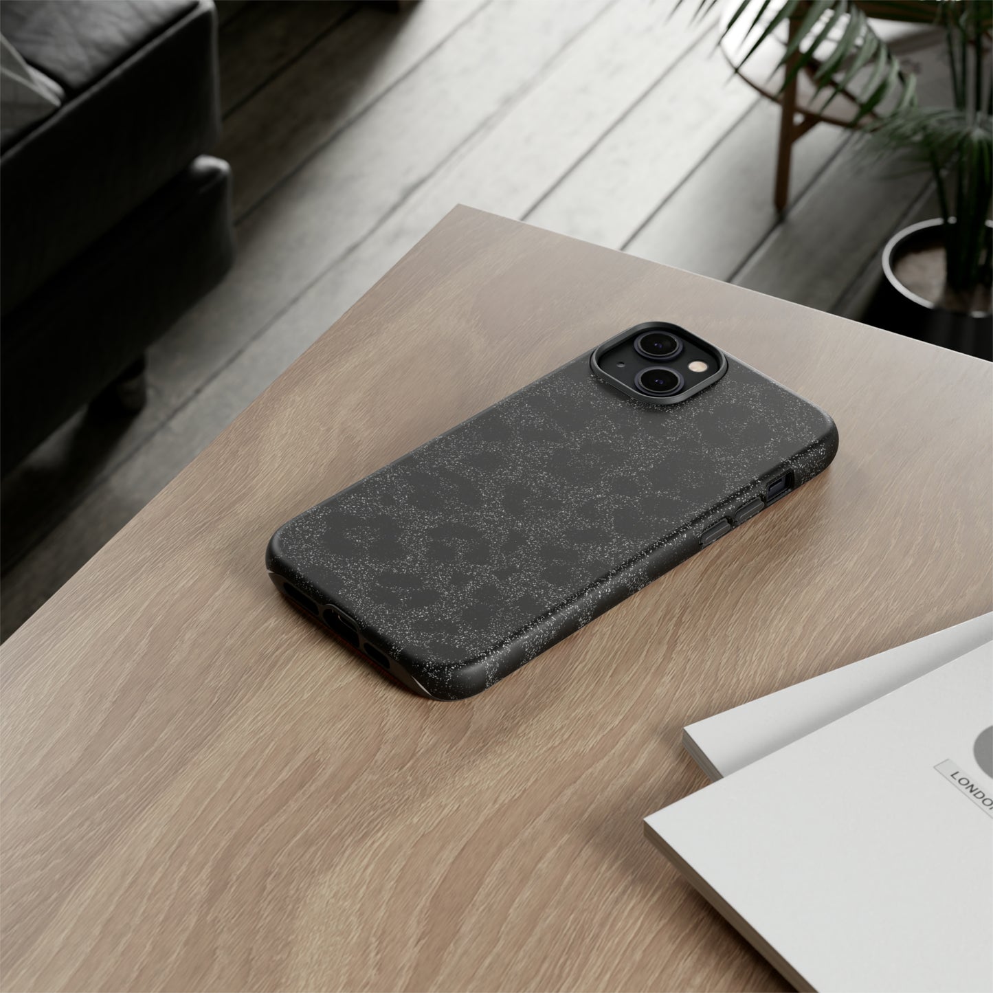 Black Leopard Print Case