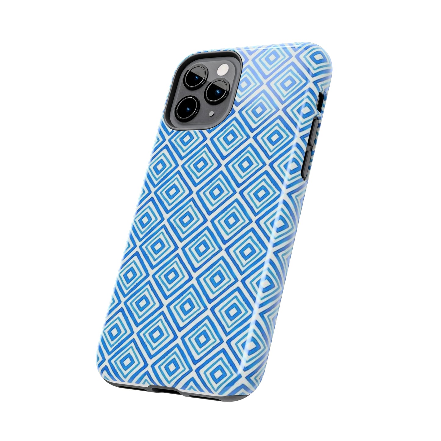 Light Blue and White Square Case