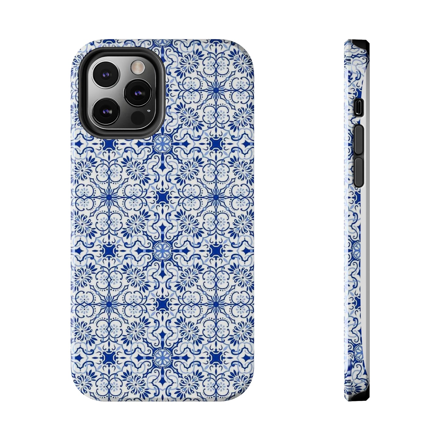 Thin Line Blue Pattern Phone Case