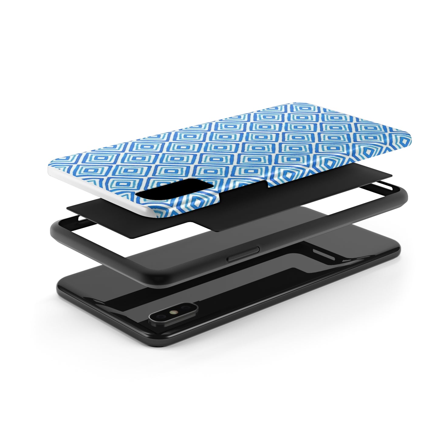 Light Blue and White Square Case