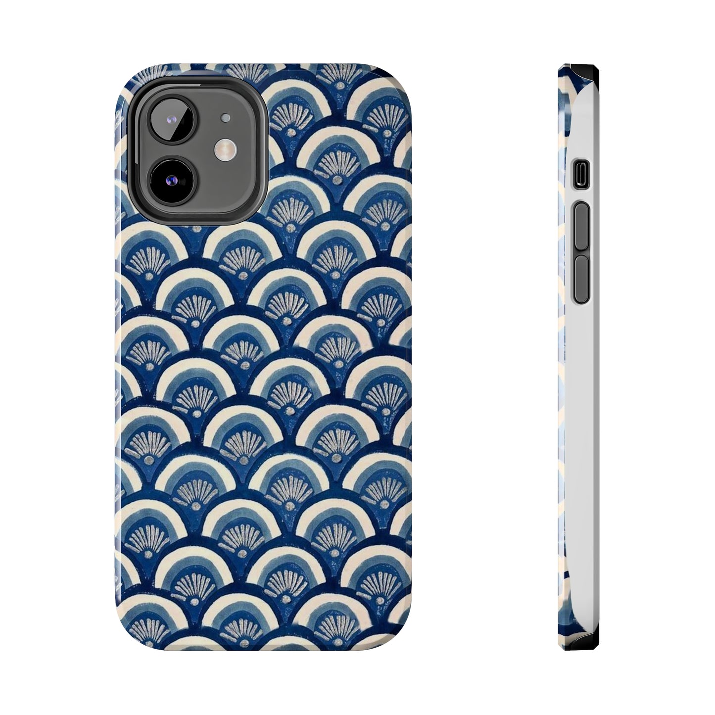 Blue and White Print