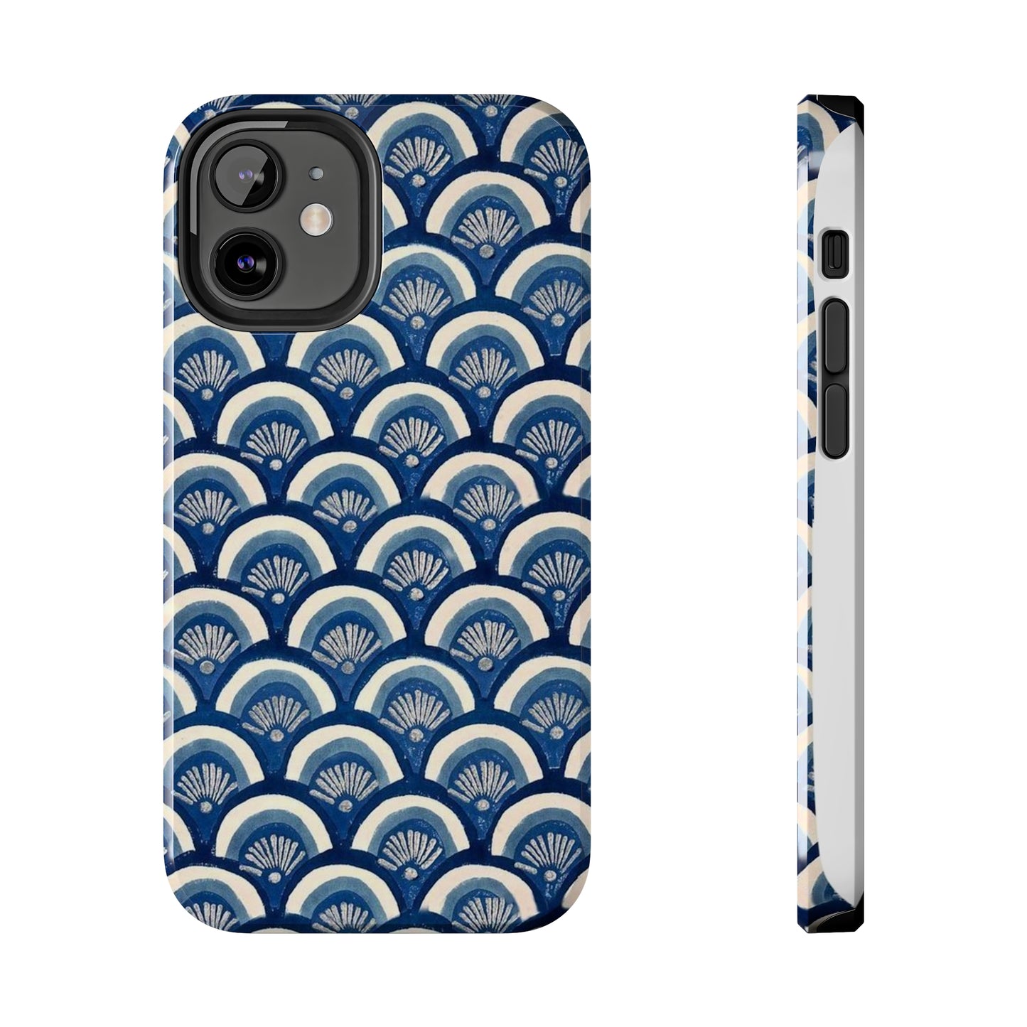 Blue and White Print