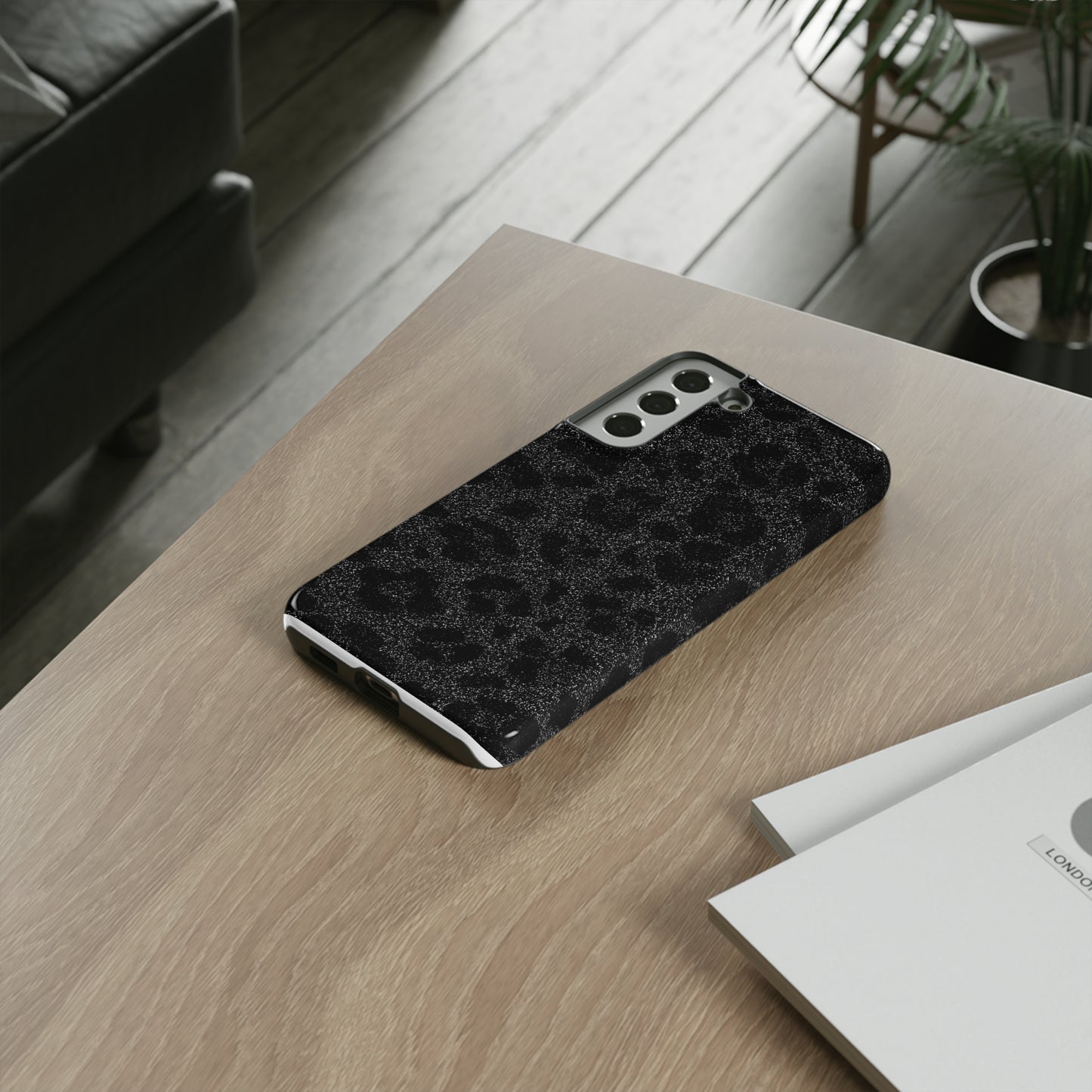 Black Leopard Print Case
