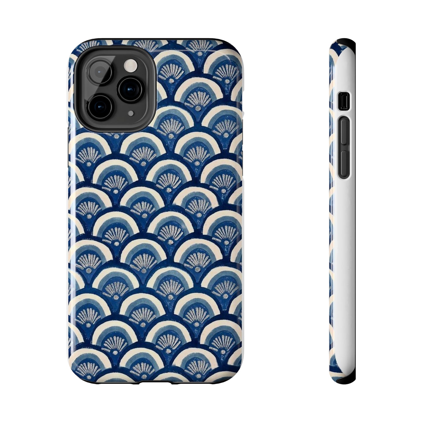 Blue and White Print