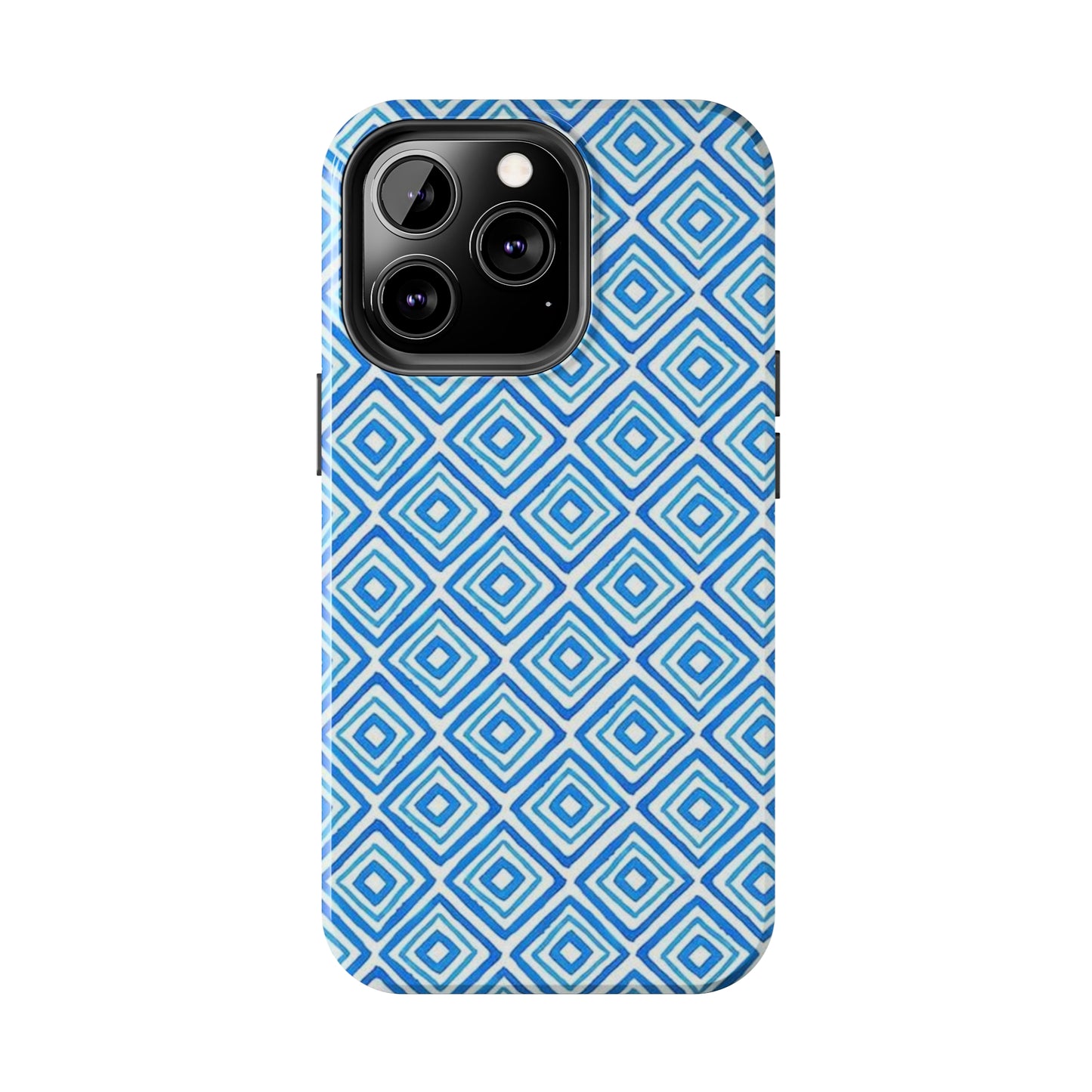 Light Blue and White Square Case