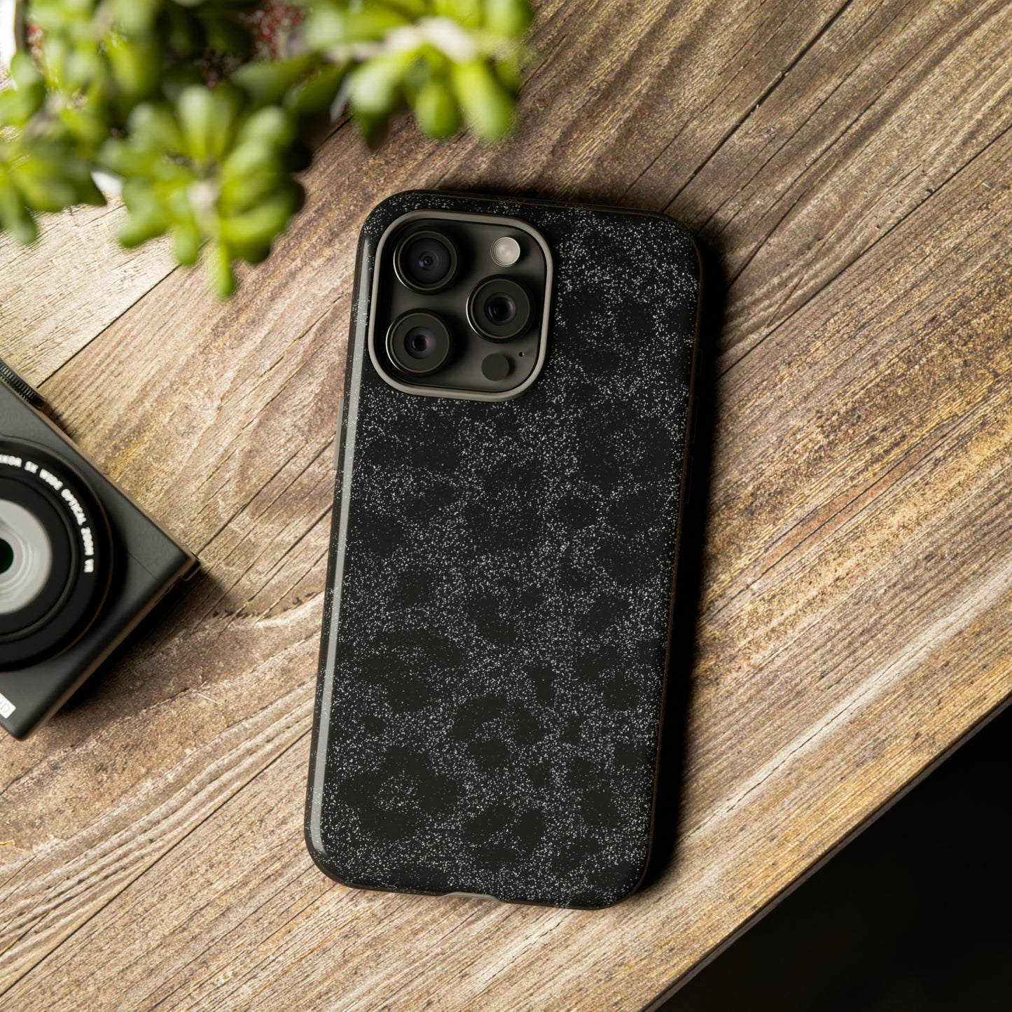 Black Leopard Print Case