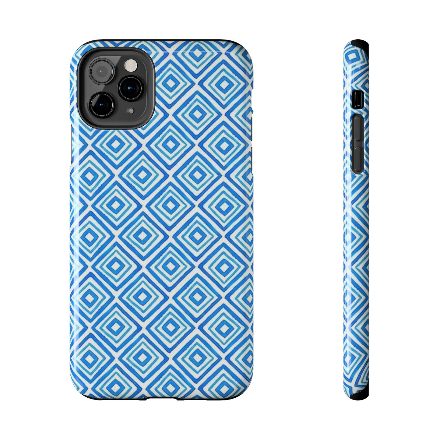 Light Blue and White Square Case