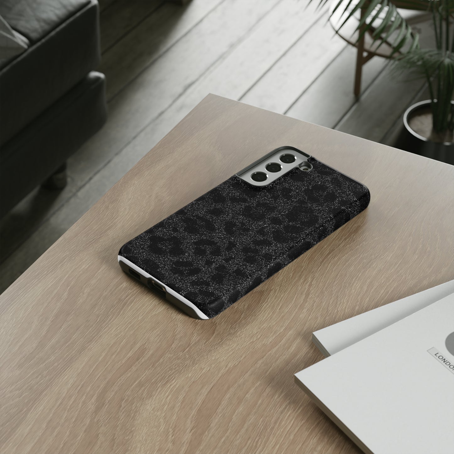 Black Leopard Print Case