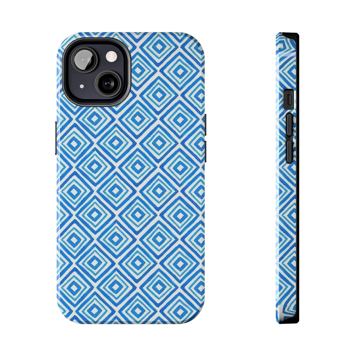 Light Blue and White Square Case