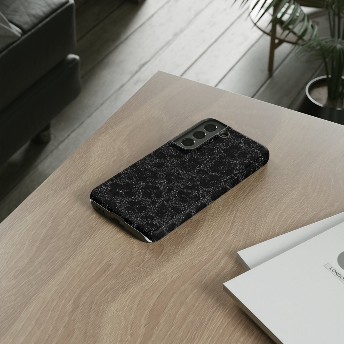 Black Leopard Print Case
