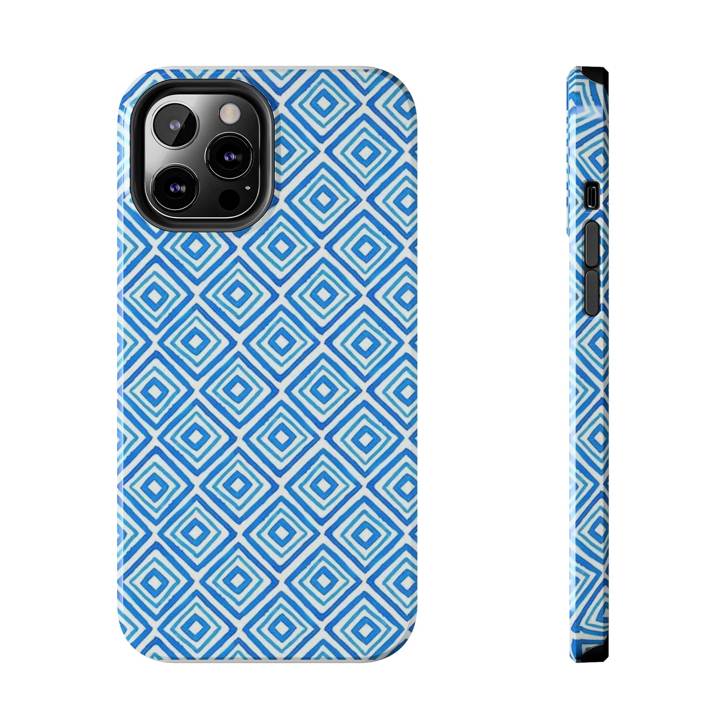 Light Blue and White Square Case