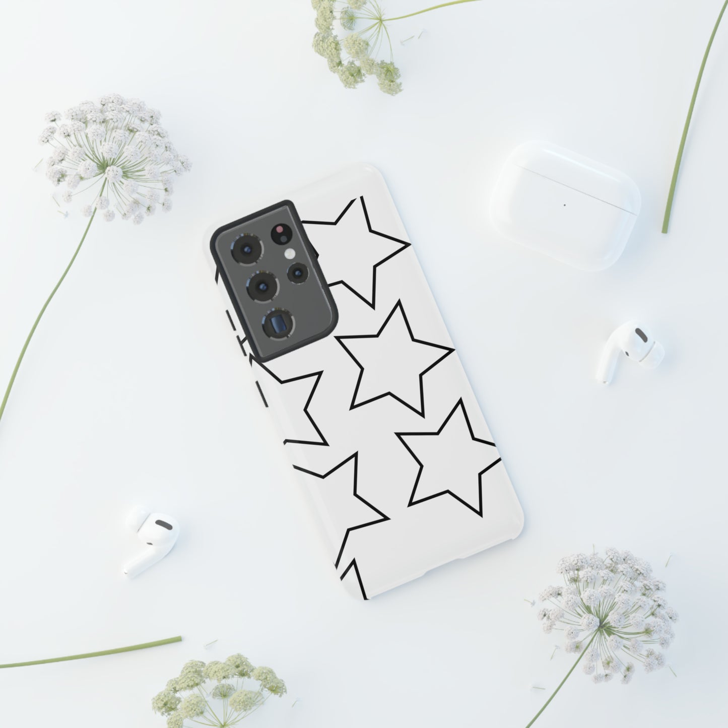 White Big Stars Case