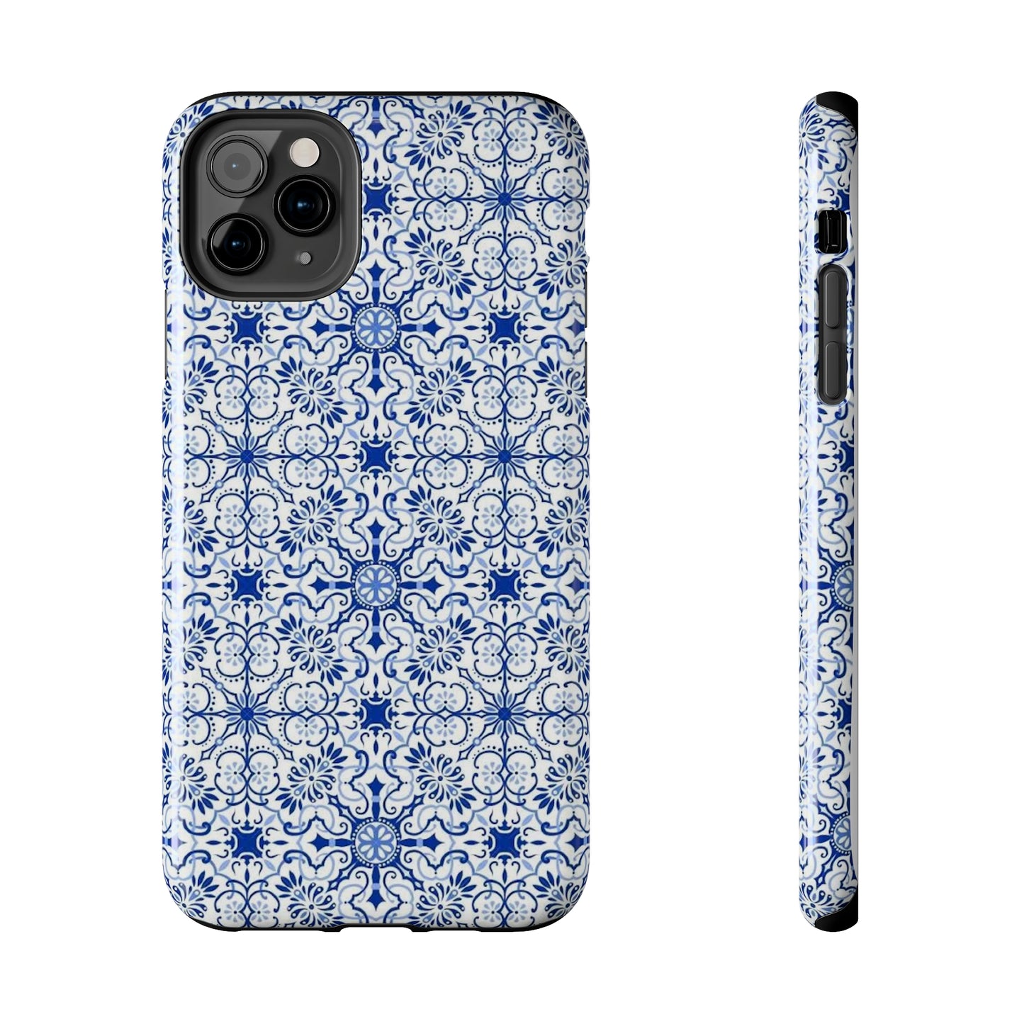 Thin Line Blue Pattern Phone Case