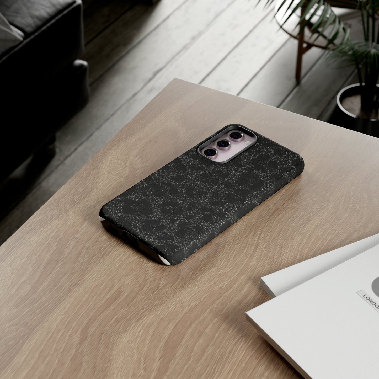 Black Leopard Print Case