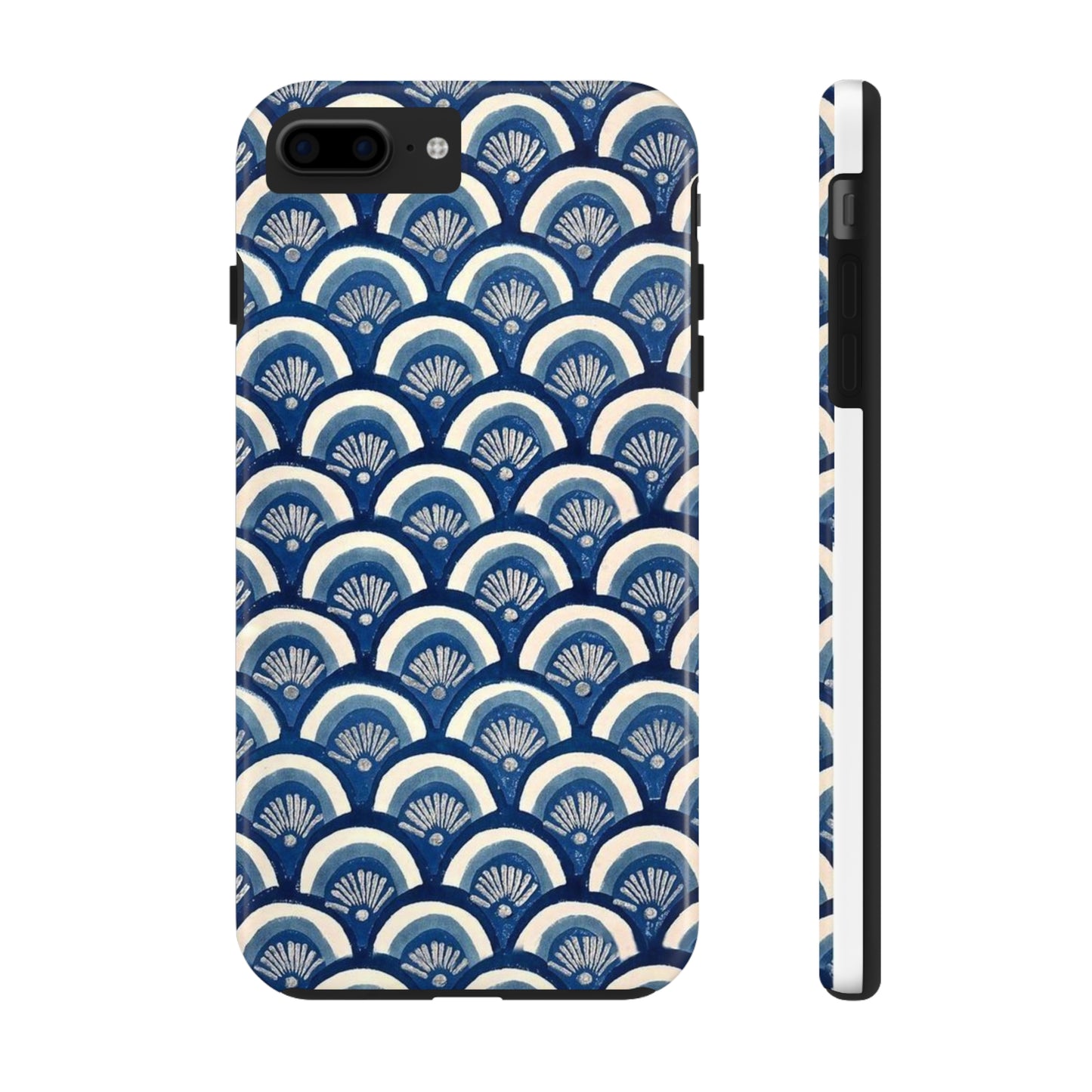 Blue and White Print