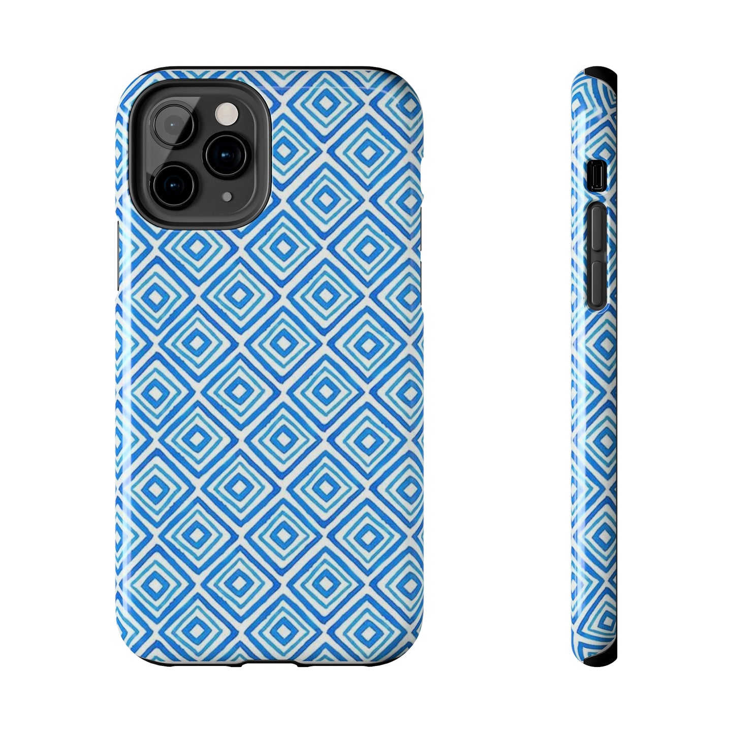 Light Blue and White Square Case