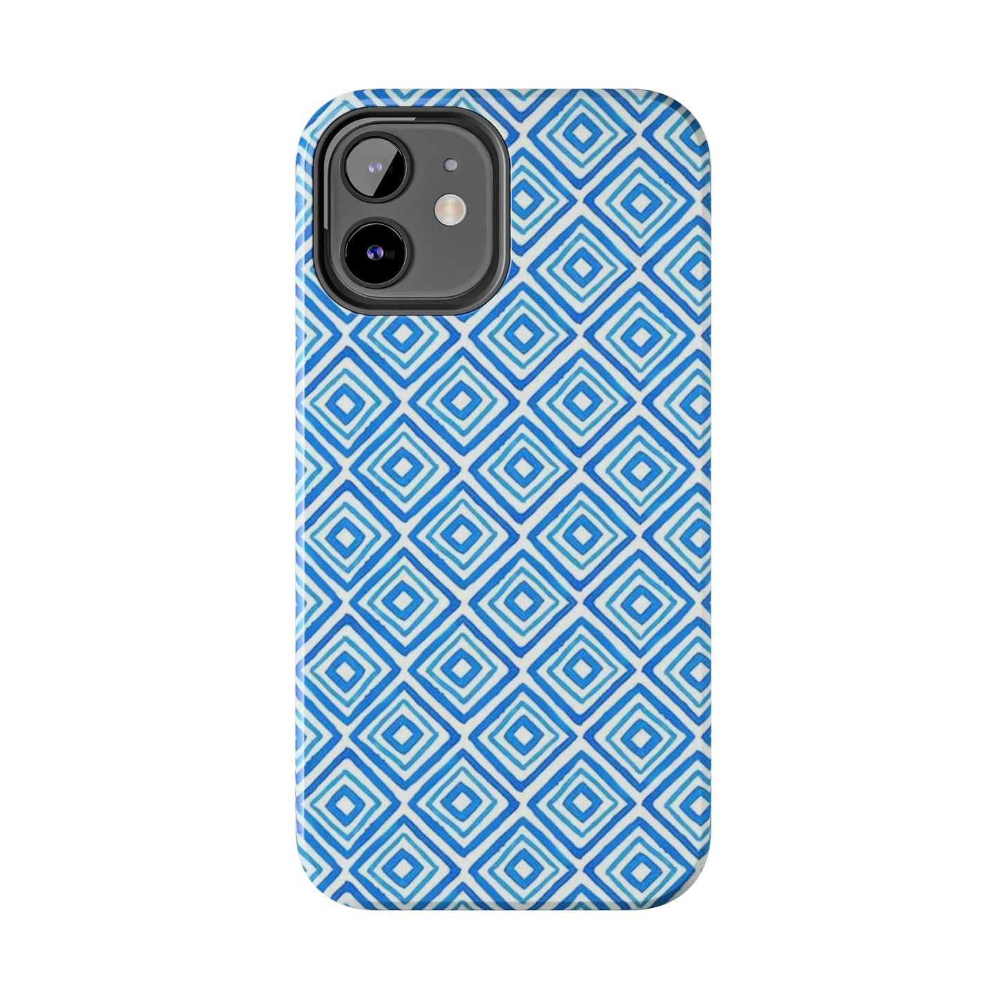 Light Blue and White Square Case