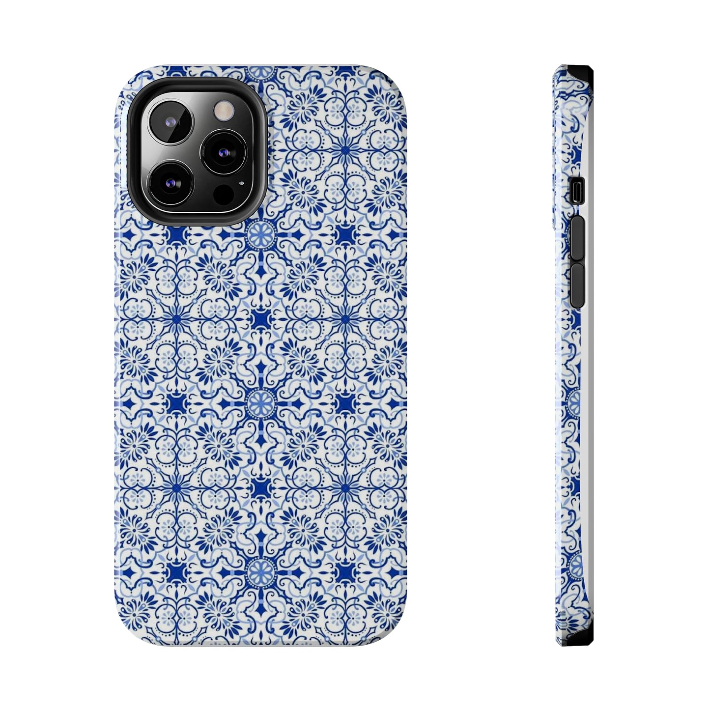 Thin Line Blue Pattern Phone Case