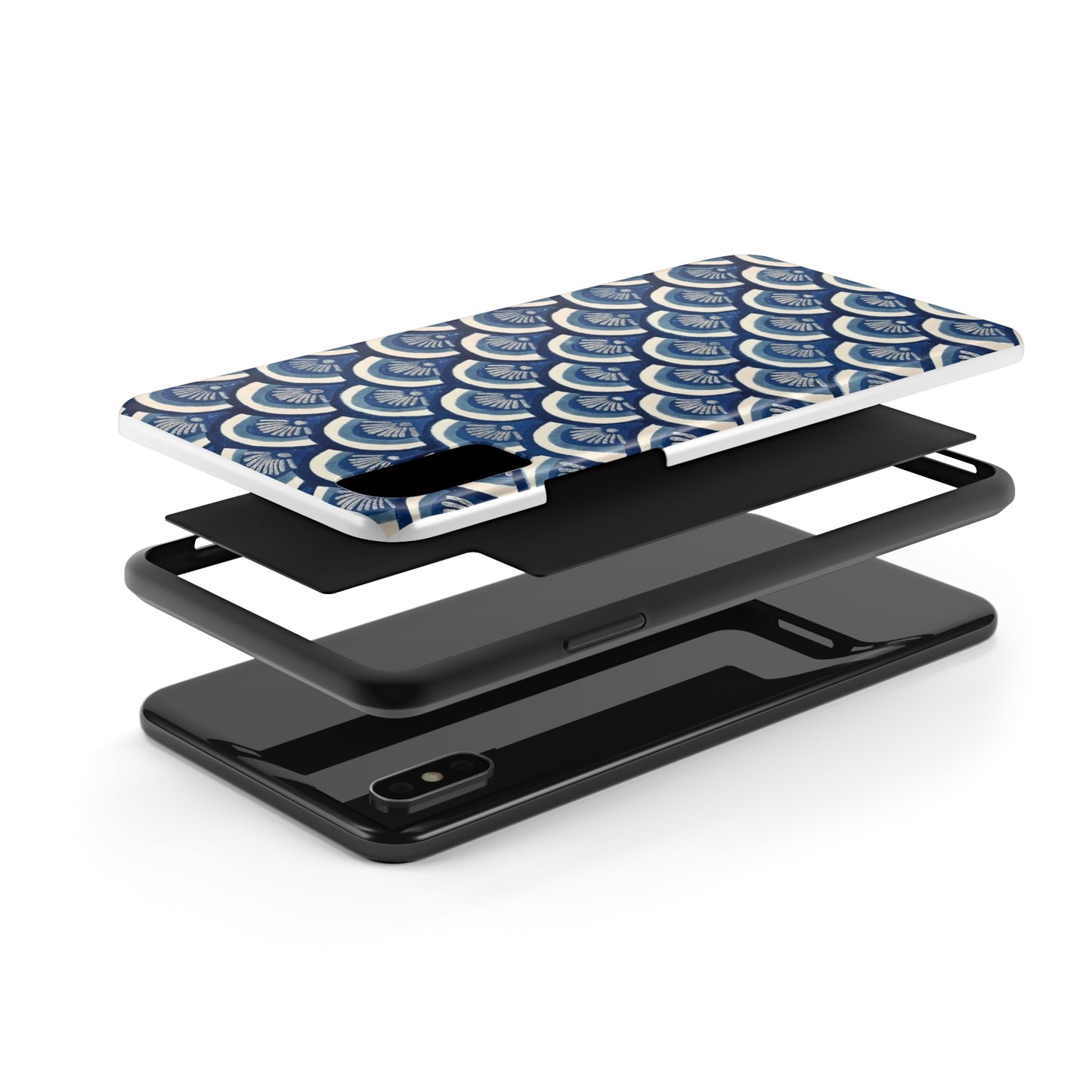 Blue and White Print