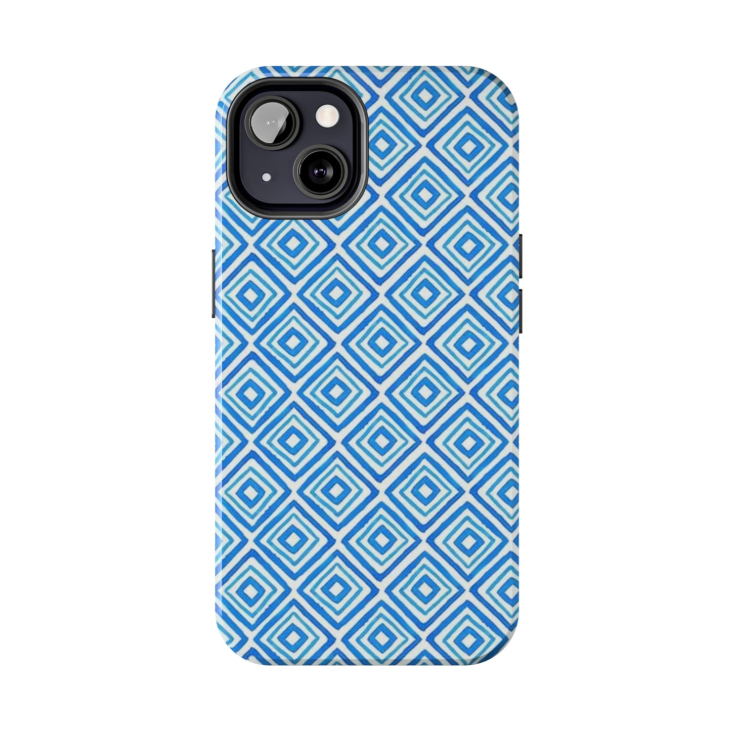 Light Blue and White Square Case