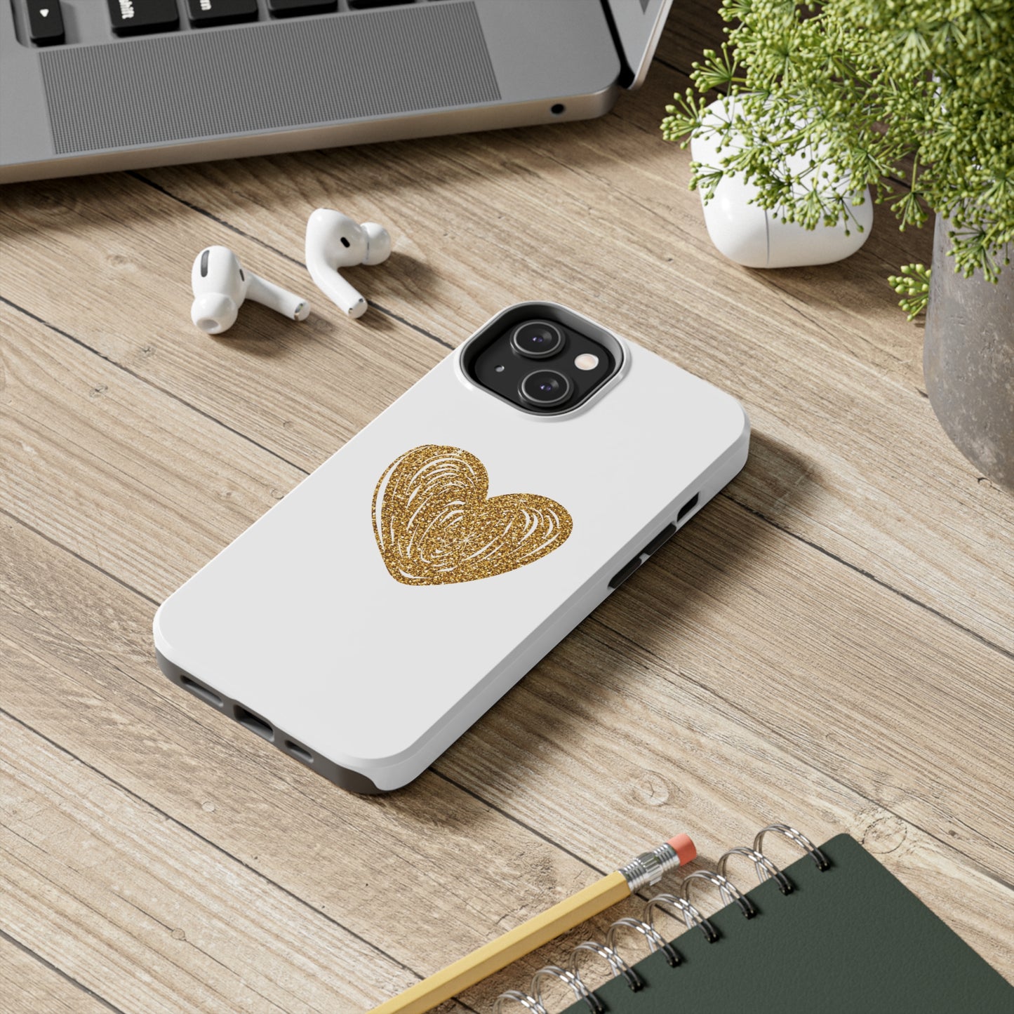 Golden Heart Phone Case