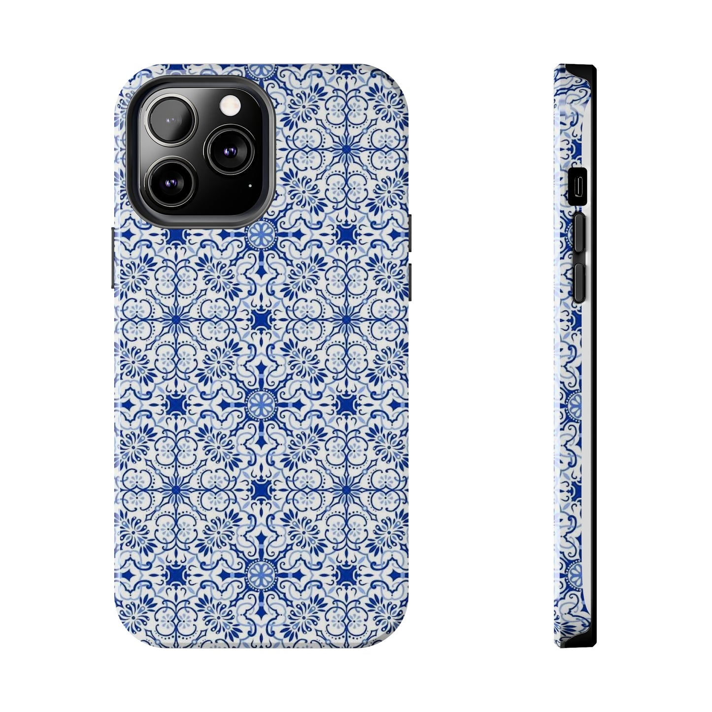 Thin Line Blue Pattern Phone Case