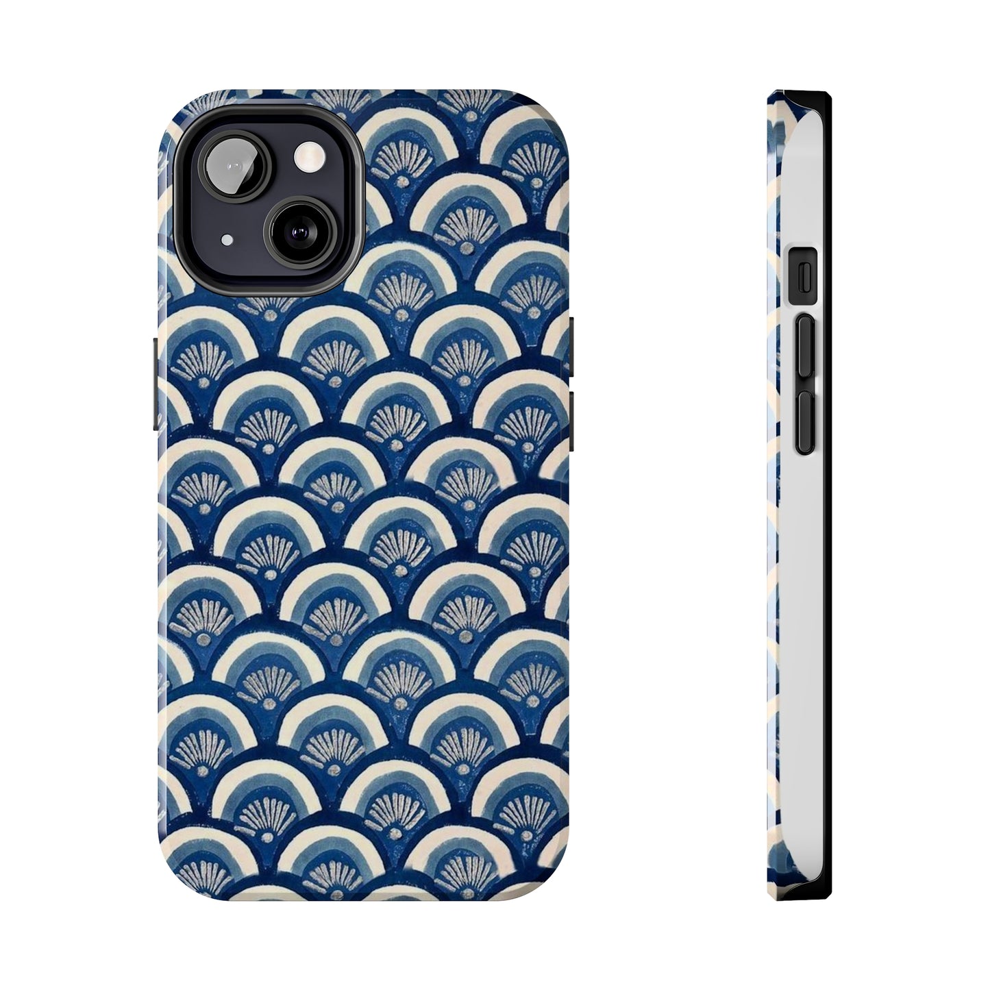 Blue and White Print