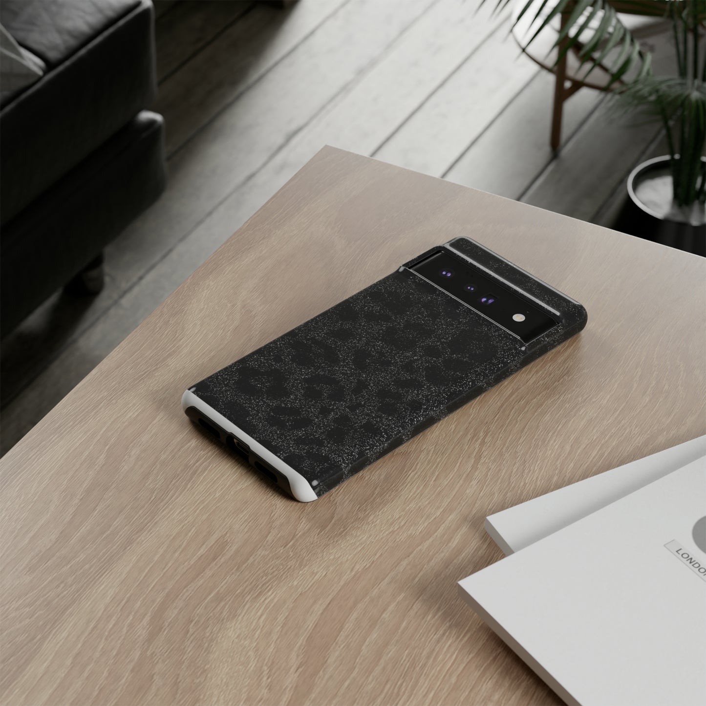 Black Leopard Print Case