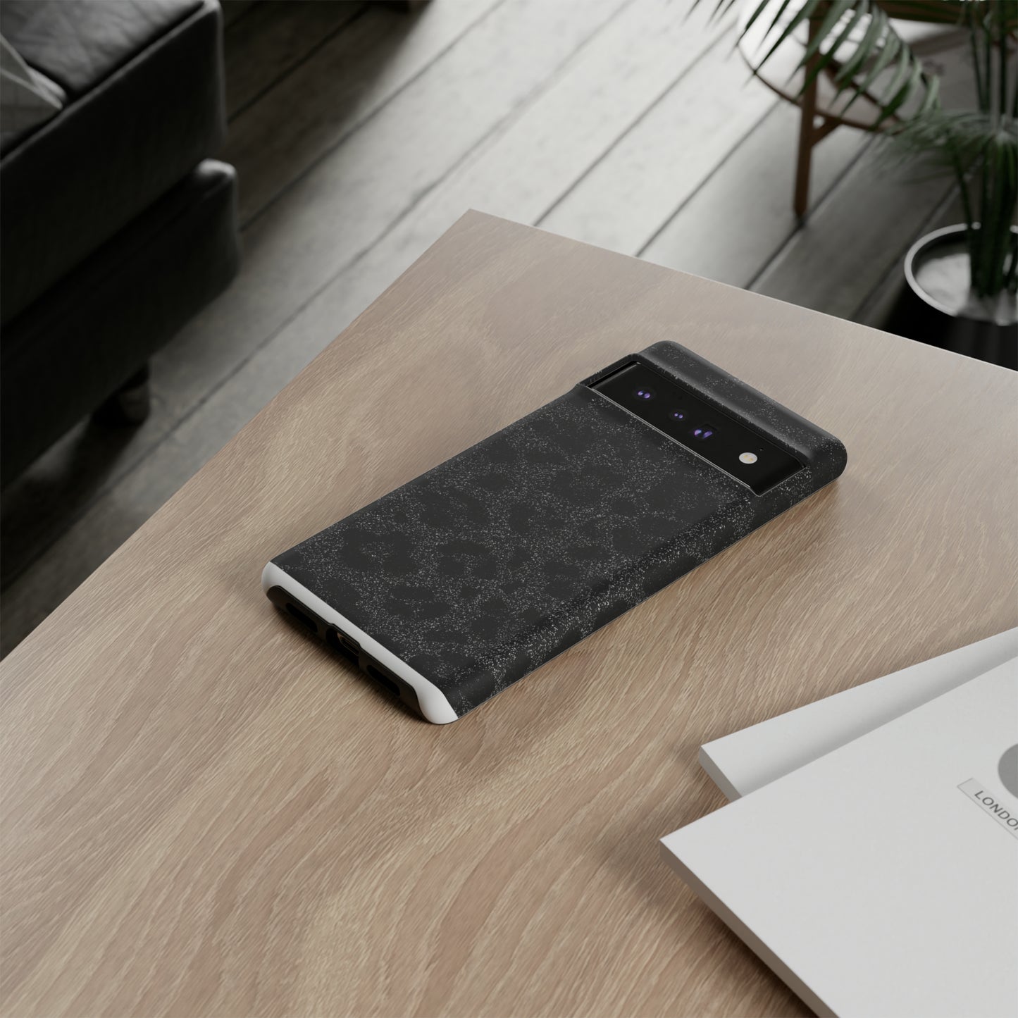 Black Leopard Print Case
