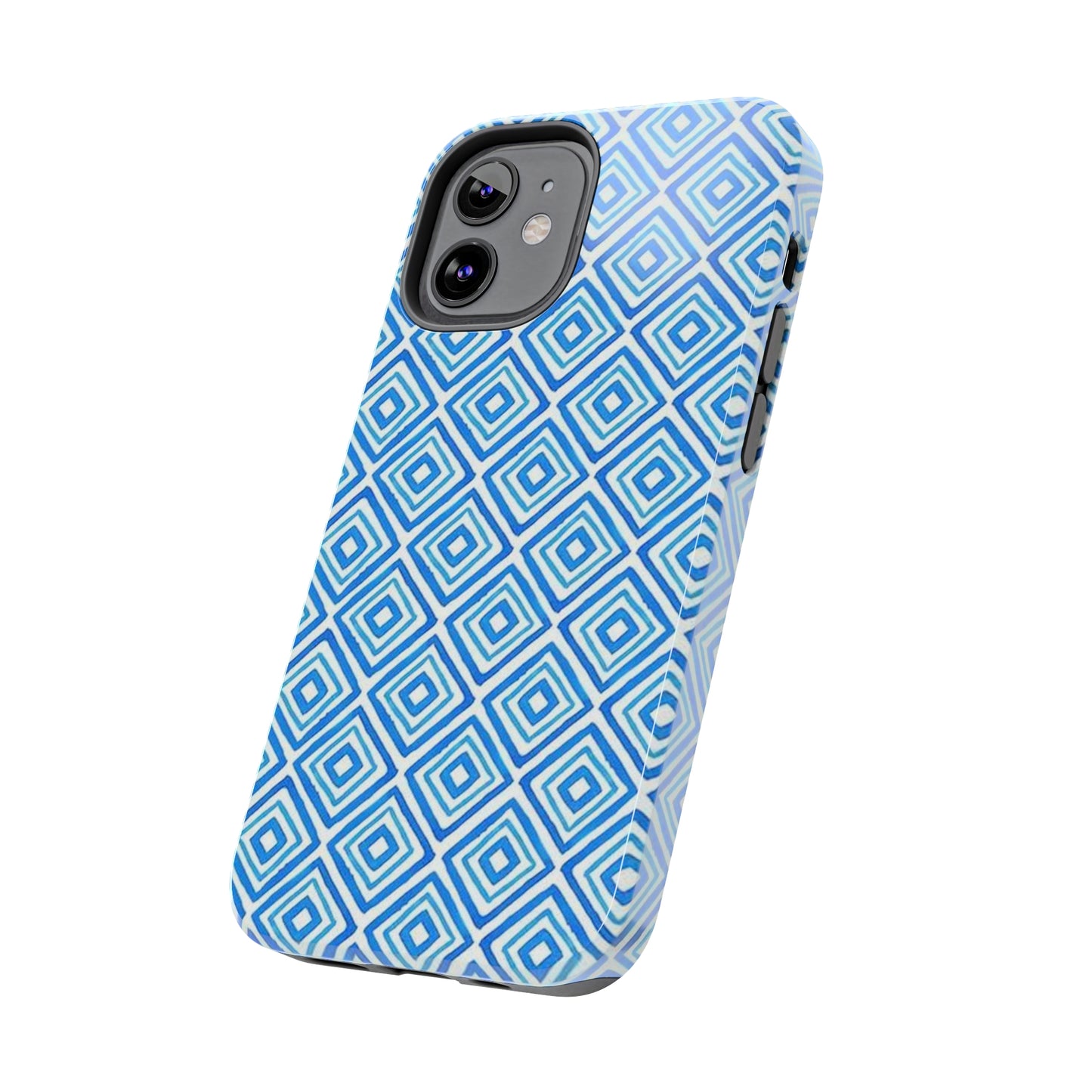 Light Blue and White Square Case