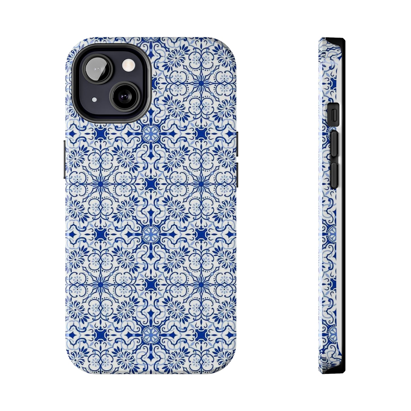 Thin Line Blue Pattern Phone Case