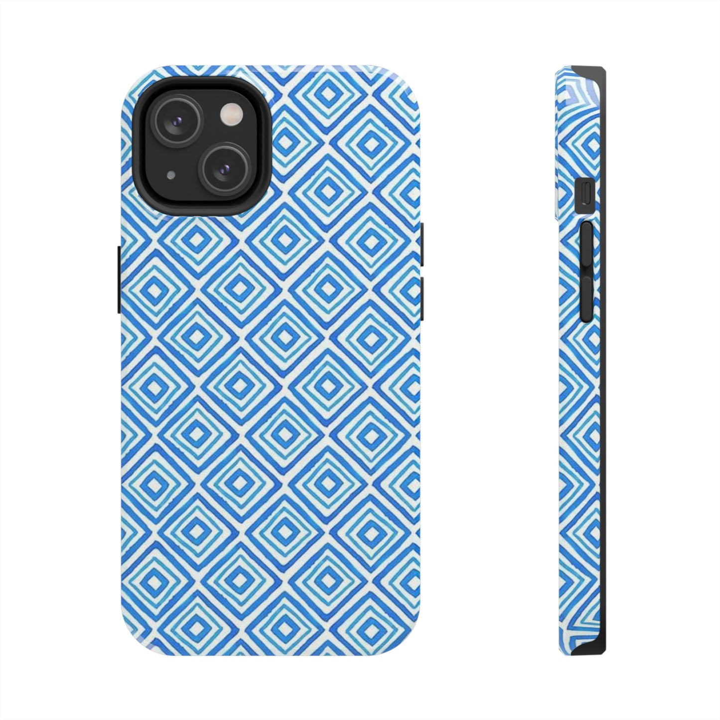 Light Blue and White Square Case