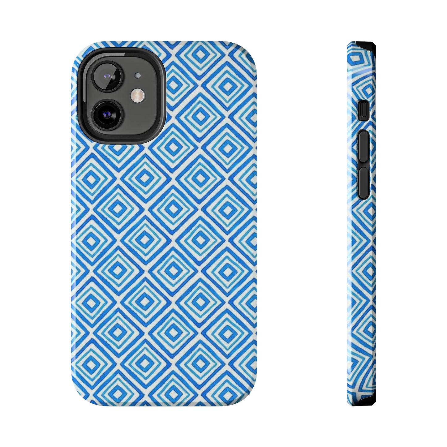 Light Blue and White Square Case