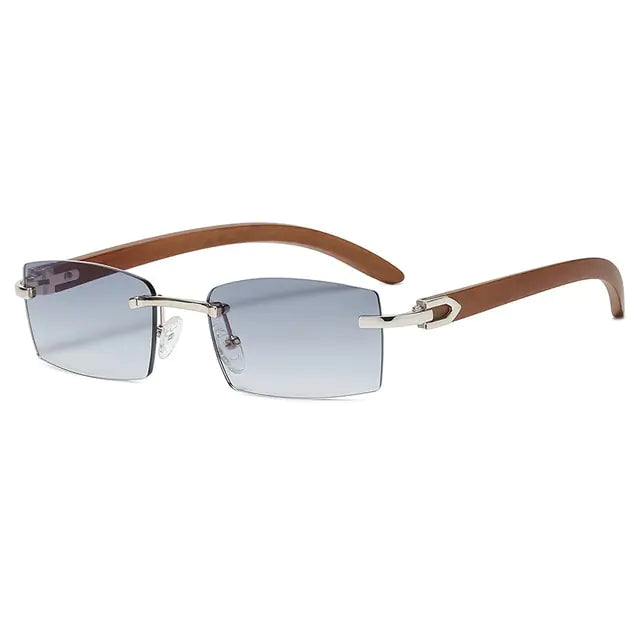 Rectangle Rimless Sunglasses