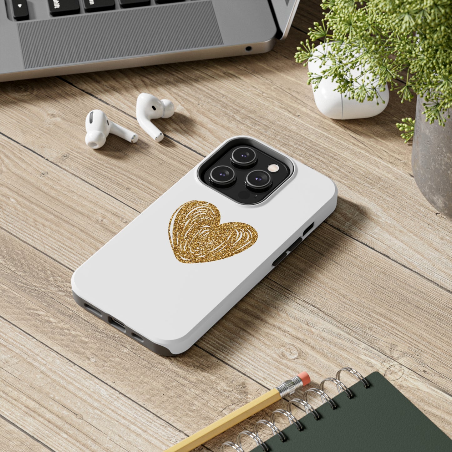 Golden Heart Phone Case