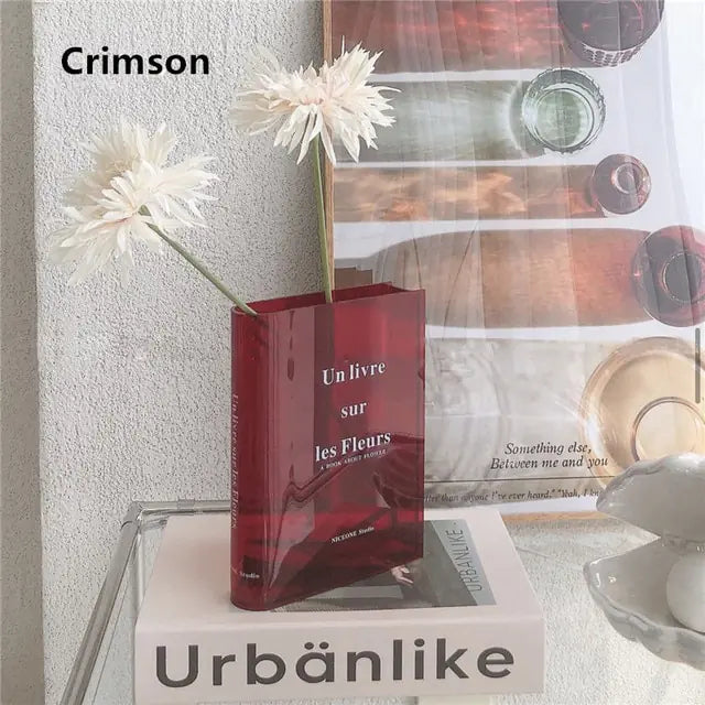 Book Acrylic Flower Vase