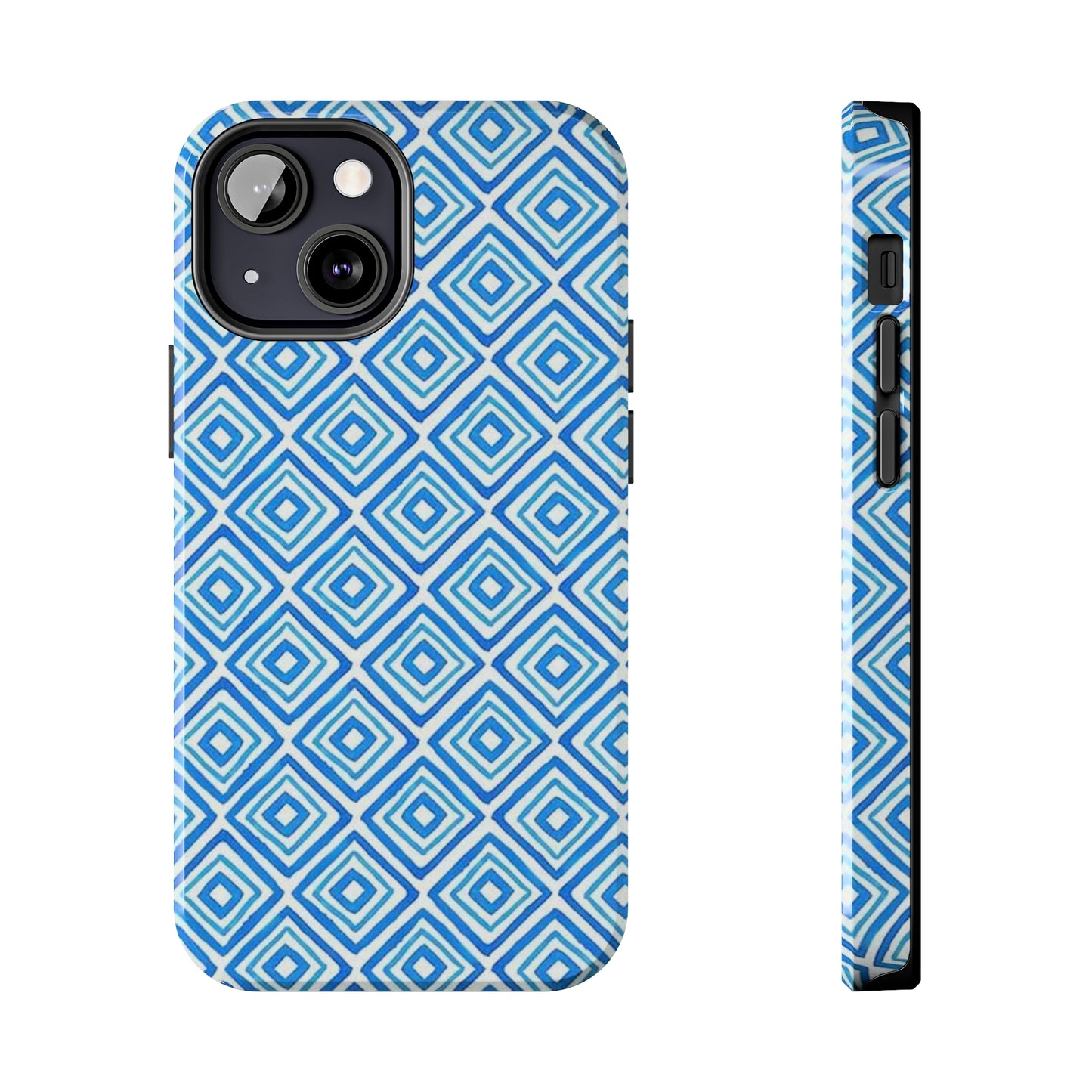Light Blue and White Square Case