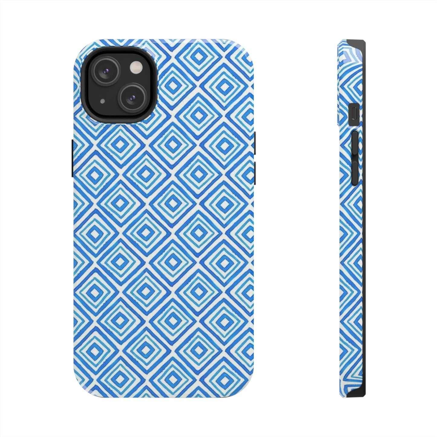 Light Blue and White Square Case