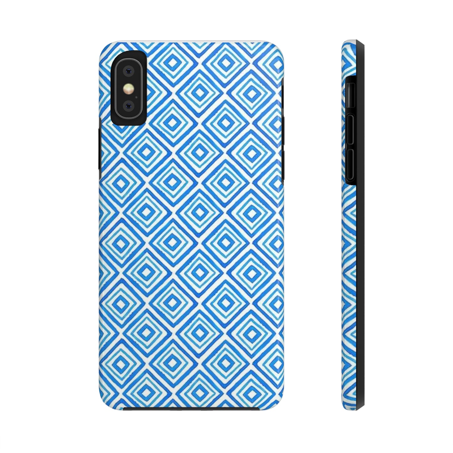 Light Blue and White Square Case