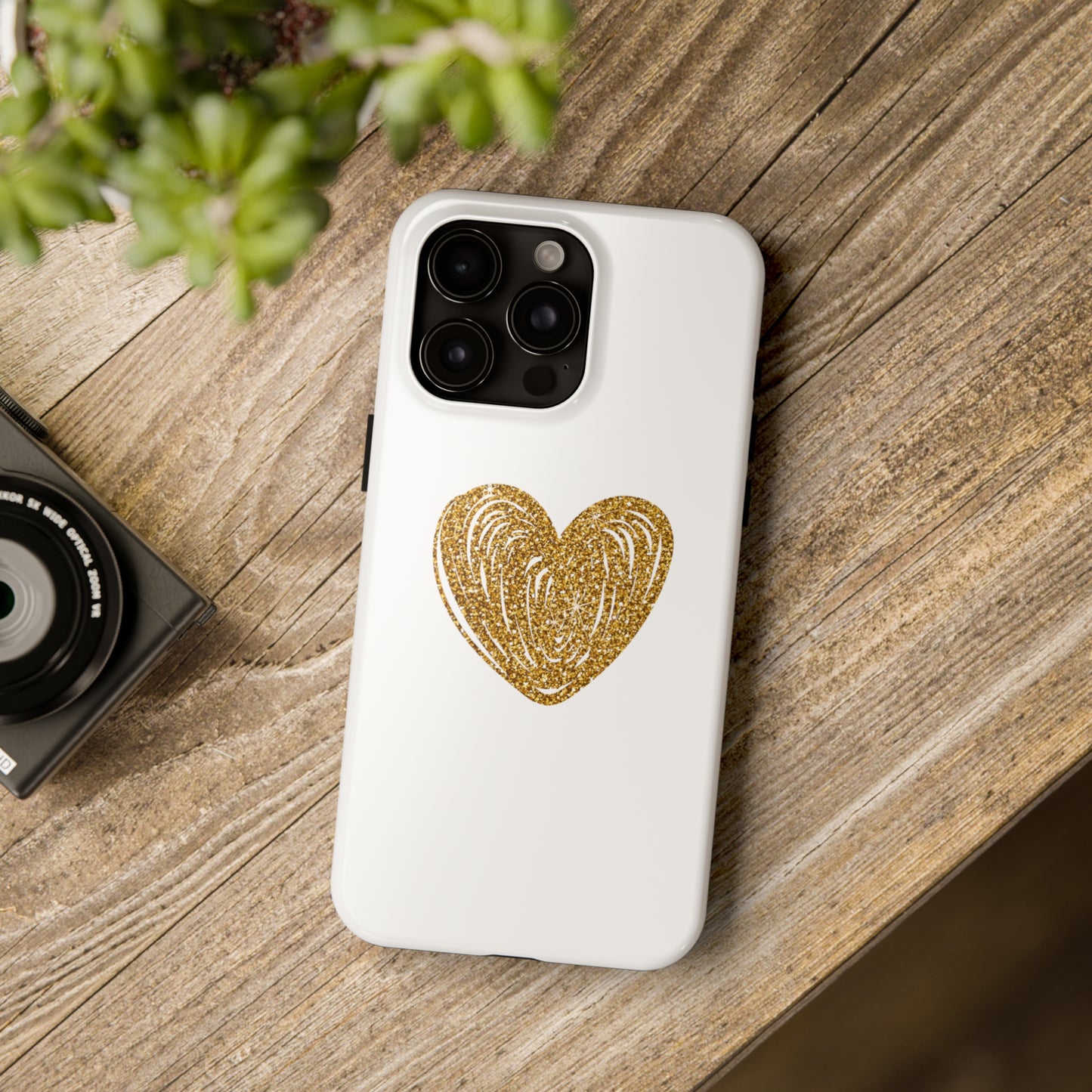 Golden Heart Phone Case