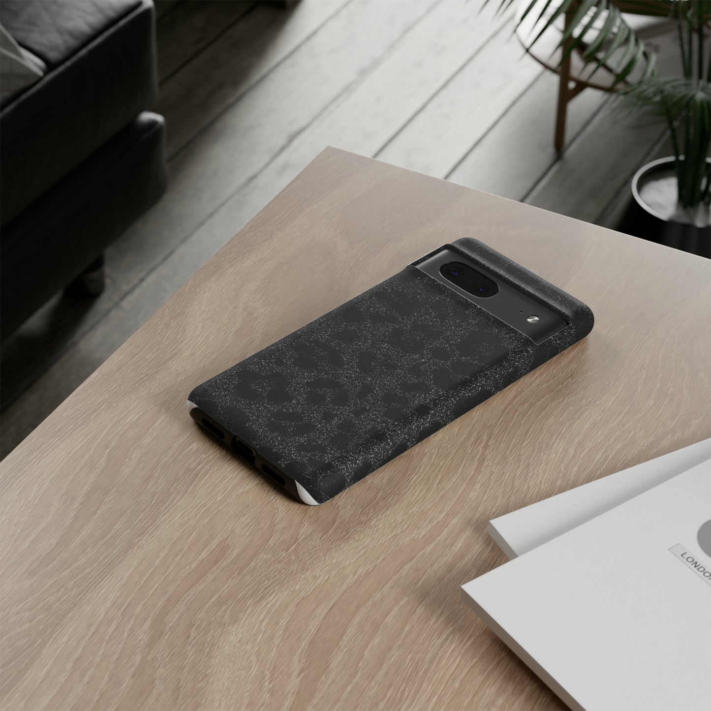 Black Leopard Print Case