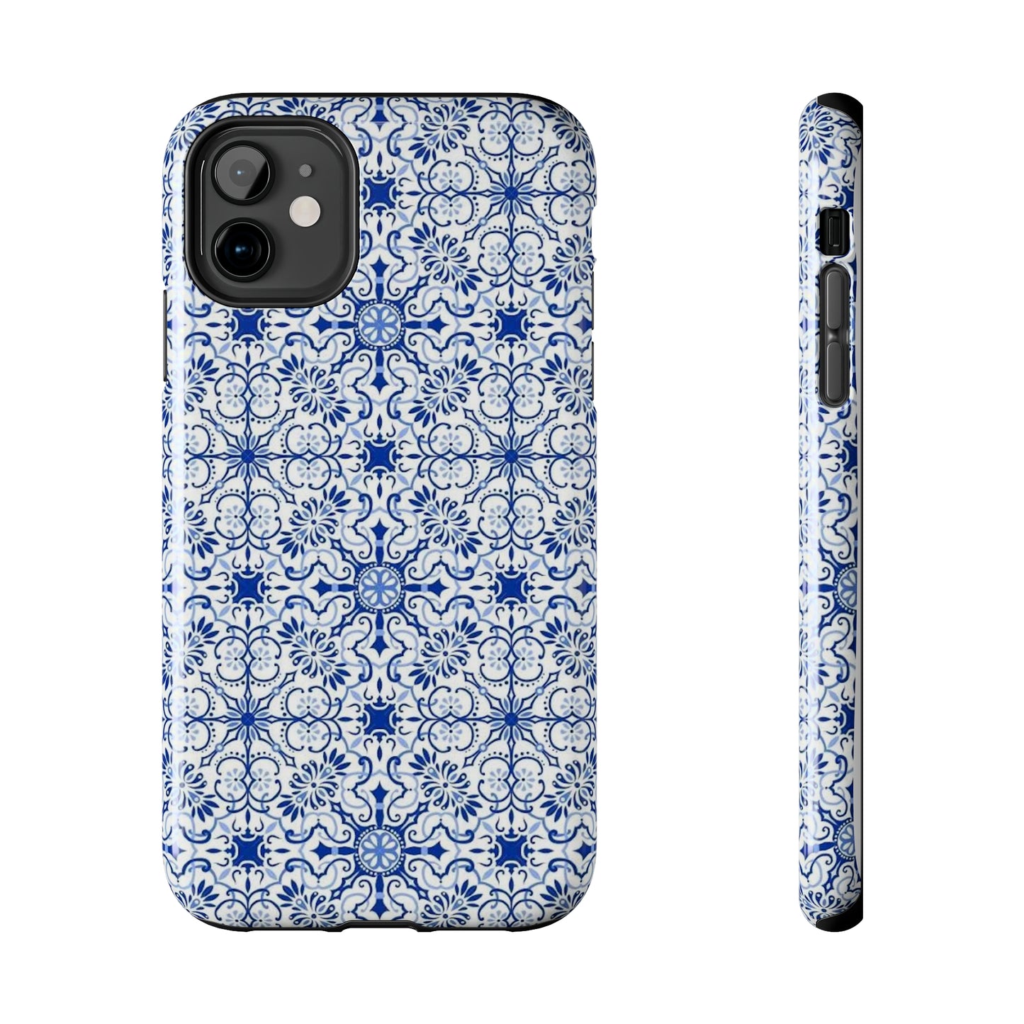 Thin Line Blue Pattern Phone Case