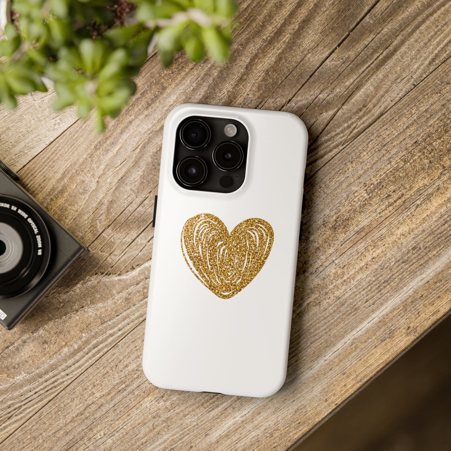 Golden Heart Phone Case