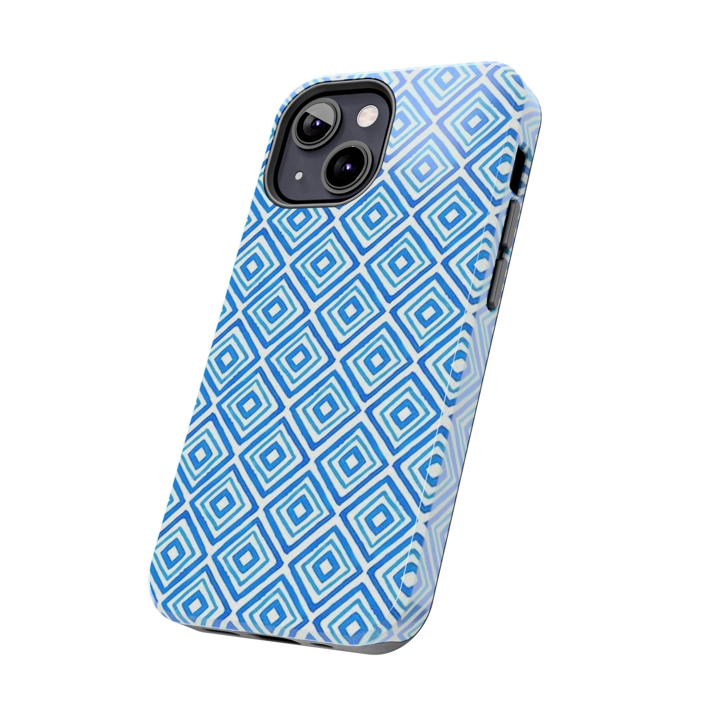 Light Blue and White Square Case