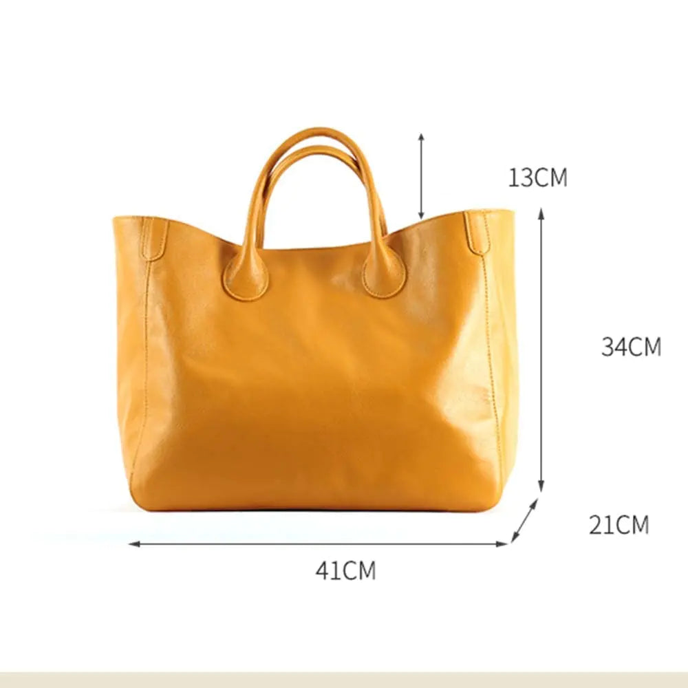Oversize Leather Tote Bag
