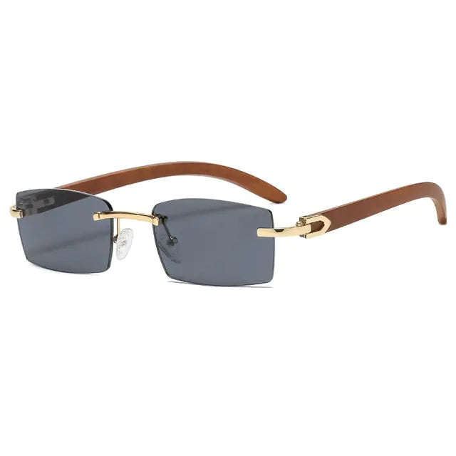 Rectangle Rimless Sunglasses